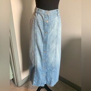 Hudson denim midi skirt size 32 NWT